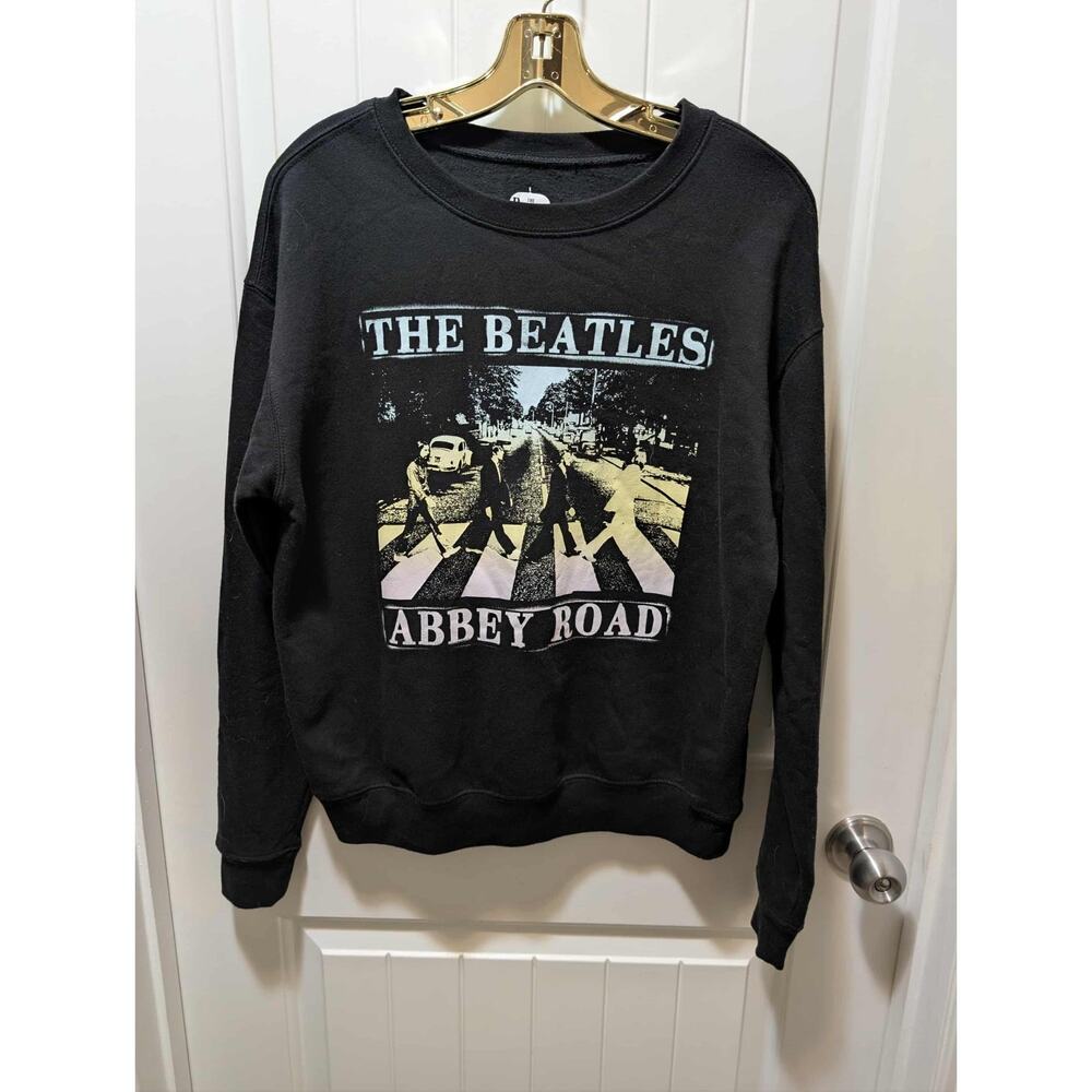 The Beatles The Abbey Road Black Graphic Sweatshirt Pullover Size M